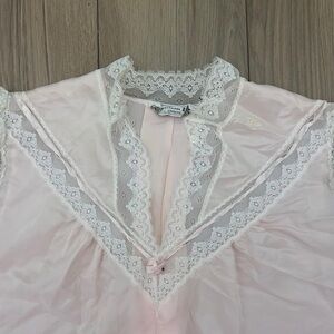 Dior Soft Pink Nightgown with White Lace